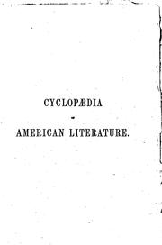 Cover of: Cyclopædia of American literature