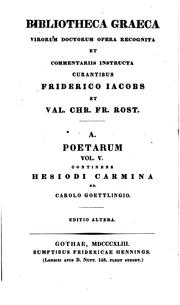 Cover of: Carmina by Hesiod, Karl Wilhelm Göttling, Carolus Goettlingius