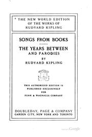 Cover of: The  new world edition of the works of Rudyard Kipling ... by Rudyard Kipling