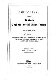 Cover of: Journal of the British Archaeological Association by British Archaeological Association, British Archaeological Association