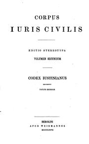 Cover of: Corpus iuris civilis