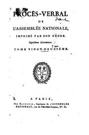 Procès-verbal de l'Assemblée nationale by France