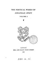 Cover of: The poetical works of Jonathan Swift by Jonathan Swift