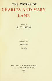 Cover of: The works of Charles and Mary Lamb by Charles Lamb