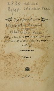 Cover of: Münşe'āt-i Maḥmūd Celāleddīn Paşa