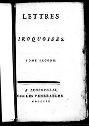 Cover of: Lettres iroquoises