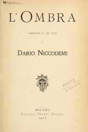Cover of: L'Ombra by Dario Niccodemi