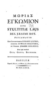 Cover of: Stultitiae Laus