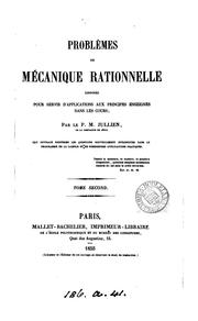 Cover of: Problèmes de mécanique rationnelle