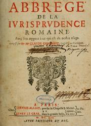 Cover of: Abbrégé de la jurisprudence romaine: avec son rapport à ce qui est de notre usage