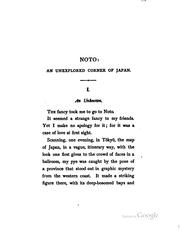 Cover of: Noto: An Unexplored Corner of Japan by Percival Lowell , Pforzheimer Bruce Rogers Collection (Library of Congress)