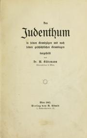 Cover of: Das Judenthum in seinen Grundzügen und nach seinen geschichtlichen Grundlagen