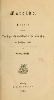 Cover of: Marokko: Briefe von der deutschen Gesandtschaftsreise nach Fez im Frühjahr 1877