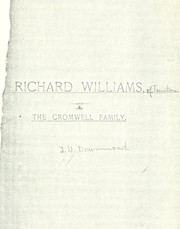 Cover of: Richard Williams, and the Cromwell family.