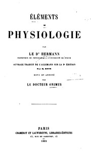 Cover of: Èléments de physiologie