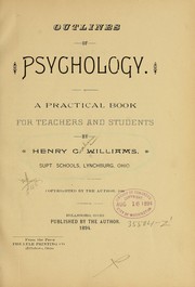 Cover of: Outlines of Psychology by Henry Graham Williams