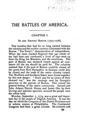 Cover of: The Battles of the War for Independence: Being the Story of the ...
