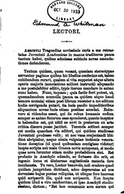 Cover of: Aeschylus ex novissima recensione