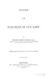 Cover of: Notes on the Parables of Our Lord