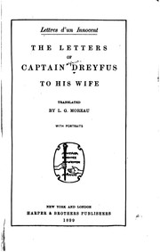 Cover of: Lettres D'un Innocent: The Letters of Captain Dreyfus to His Wife