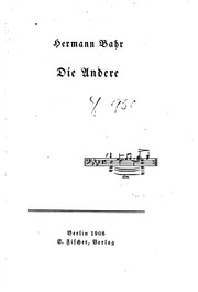 Cover of: Die andere