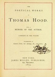 Cover of: The poetical works of Thomas Hood. by Thomas Hood