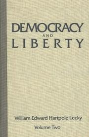 Cover of: Democracy and liberty by William Edward Hartpole Lecky