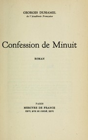 Cover of: Confession de minuit.