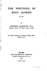 Cover of: The writings of King Alfred, d. 901