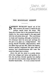 Cover of: The missionary sheriff: being incidents in the life of a plain man who tried to do his duty