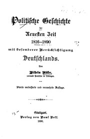 Cover of: Politische Geschichte der neuesten Zeit, 1816-1890: Mit besonderer ... by Wilhelm Müller