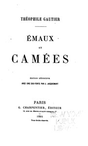 Cover of: Émaux et camées by Théophile Gautier