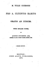 Cover of: Pro A. Cluentio Habito oratio ad iudices