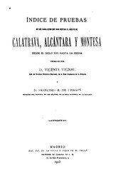 Cover of: Índice de pruebas de los caballeros que han vestido el hábito de Calatrava by Vicente Vignau y Ballester