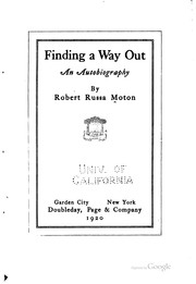 Cover of: Finding a way out by Robert Russa Moton
