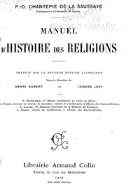 Cover of: Manuel d'histoire des religions
