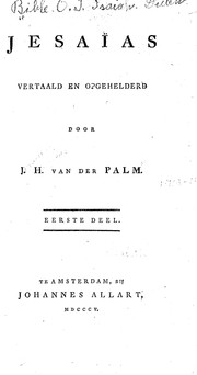 Cover of: Jesaïas: vertaald en opgehelderd