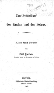 Cover of: Zum Evangelium des Paulus und des Petrus: Altes und Neues