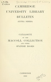 Cover of: Catalogue of the Maccoll collection and other Spanish books