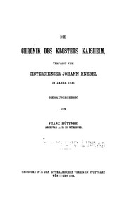 Die Chronik des Klosters Kaisheim by Johannes Knebel