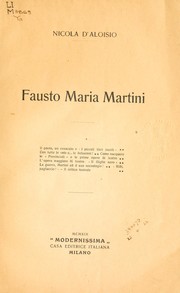 Cover of: Fausto Maria Martini by Nicola d' Aloisio