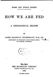 Cover of: How we are fed: a geographical reader