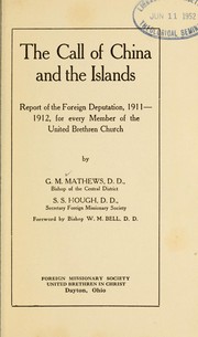 Cover of: The call of China and the Islands by Mathews, George Martin Bishop