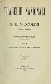 Cover of: Tragedie Nazionali by Giovanni Battista Niccolini