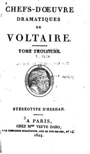 Cover of: Chefs-d'oeuvre dramatiques de Voltaire ... by Voltaire