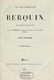 Cover of: Oeuvres complètes de Berquin