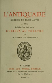 Cover of: L'antiquaire: comédie en 3 actes (1751)