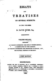 Cover of: Essays and Treatises on Several Subjects by David Hume