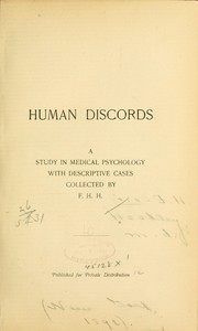 Cover of: Human discords by F. H. Hoadley, F. H. Hoadley