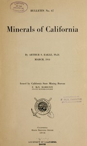 Cover of: Minerals of California